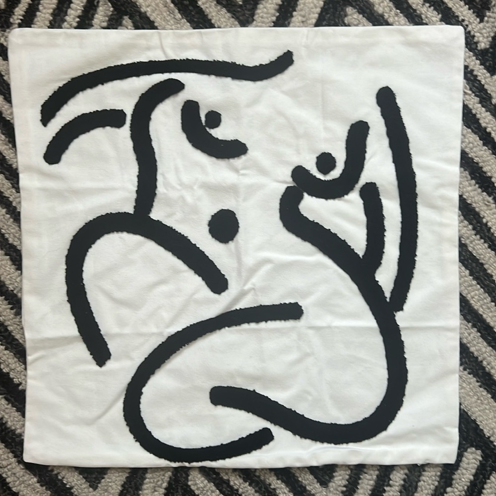 18” female figure pillow cover